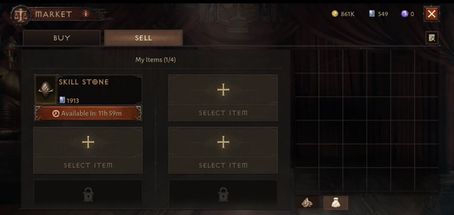diablo immortal how to sell on market